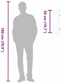 Armário de Controle IP65 À Prova d'Água Cinza 40x17,5x50 cm Plástico A