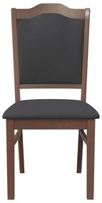 Cadeiras de jantar com almofadões 2 pcs madeira maciça castanho