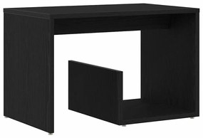 Mesa de Apoio vidaXL Preta em Madeira de Carvalho 59x36x38 cm