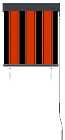 Estore de rolo para exterior 60x250 cm laranja e castanho