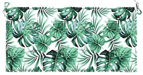 Almofada para Banco de Jardim vidaXL com Estampa de Folhas, 100x50x4 c