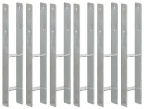 Âncoras de vedação 6 pcs 9x6x60 cm aço galvanizado prateado