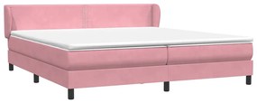 Cama com molas/colchões 180x220 cm veludo rosa