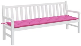 Almofadão p/ banco de jardim 200x50x7 cm tecido rosa