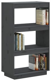 Estante/divisória 60x35x103 cm pinho maciço cinzento
