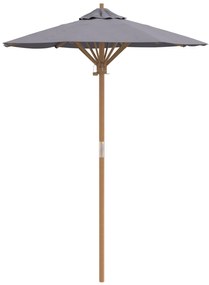 Guarda-sol de Jardim Cinza Escuro 150x210 cm Bambu