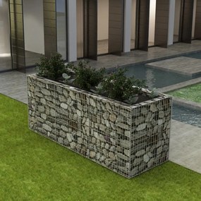 vidaXL Canteiro elevado/cesto gabião 270x90x100 cm aço