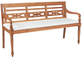 Banco Batávia com almofadões 150 cm teca