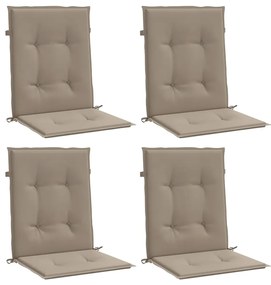 Almofadões lombares p/ cadeiras de jardim 4pcs oxford cinza-ac.