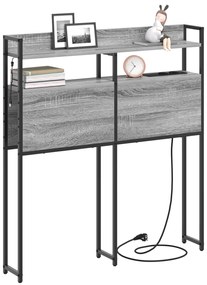 Cabeceira de armazenamento Cinza sonoma 80 cm