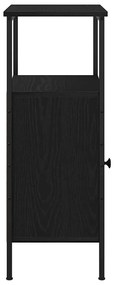 gabinete de cabeceira vidaXL madeira de carvalho preto 41x31x80 cm mad