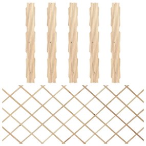 Cercas em treliça 5 pcs 180x80 cm madeira de abeto maciça