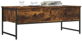 Mesa de centro 101x49x39,5 cm derivados madeira carvalho fumado