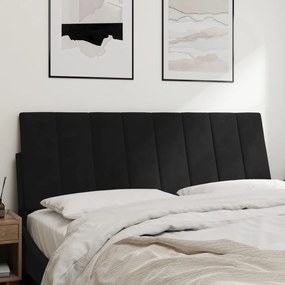 Almofadão de cabeceira 120 cm veludo preto