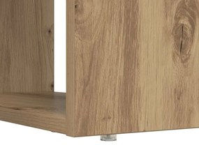 Mesa com Armazenamento Carvalho Artesanal 113x54x120 cm Madeira Engenh