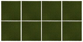 316173 vidaXL Ladrilhos de relva artificial 8 pcs 50x50x2,5 cm borracha