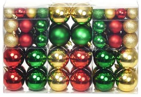 Bolas de natal 100 pcs vermelho/dourado/verde