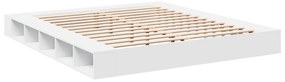 Estrutura de cama 200x200 cm derivados de madeira branco