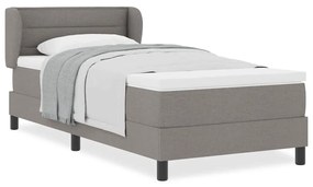 Cama Box com Colchão vidaXL Taupe 80x200 cm Tecido