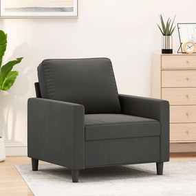 vidaXL Poltrona 60 cm veludo verde-escuro