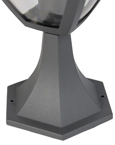 Pedestal de lanterna externa moderna cinza escuro - Platar Moderno