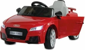 Carro elétrico para crianças 12V Audi TT RS pneus de borracha maciça, banco em pele sintética Vermelho