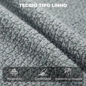 Poltrona Relax Reclinável Elétrico em Tecido Efeito Linho com Molas Apoio para os Pés Telecomando USB e 2 Bolsos Laterais Verde