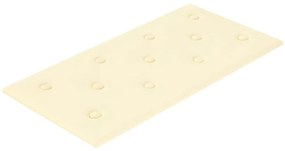 Painel de parede 12 pcs 60x30 cm couro artificial 2,16 m² creme