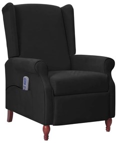 Cadeira de massagens reclinável tecido preto