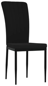 Cadeiras de jantar 4 pcs veludo preto