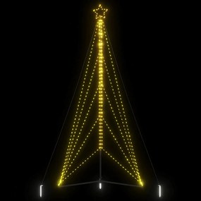 vidaXL LED Árvore de Natal 615 LEDs Branco Quente 404,5 cm