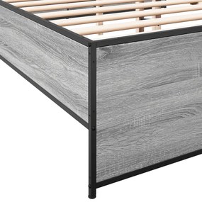 Estrutura de cama 120x190 cm derivados madeira/metal