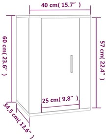 2 pcs conjunto móveis de TV derivados madeira branco brilhante