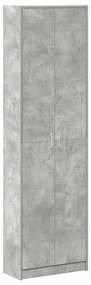Guarda-roupa Cinza Concreto 55x25x189 cm Madeira Estruturada