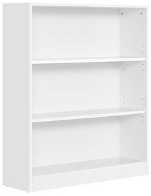 Estante com 3 níveis estilo escandinavo 24 x 80 x 93 cm Branco