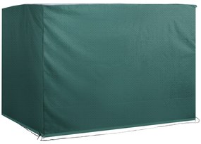 Outsunny Capa para Móveis de Jardim Capa Protetora para Baloiços de Exterior 3 Lugares Impermeável Zíper 215x155x150 cm Preto | Aosom Portugal