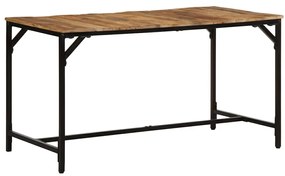 Mesa de jantar 140x70x75 cm madeira de mangueira maciça áspera