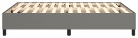 Estrutura de cama sem colchão 140x190 cm tecido cinzento-escuro