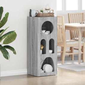 vidaXL Buffet Cinza Sonoma 40 x 35 x 100,5 cm Madeira processada