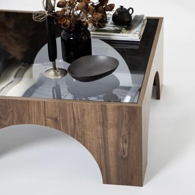 Mesa de Café Seine – Nogueira Escuro Cinzento – 80cm x 35cm x 80cm