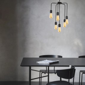 Candeeiro Suspenso Denge – Preto – 46 cm de Diâmetro, 81 cm de Altura