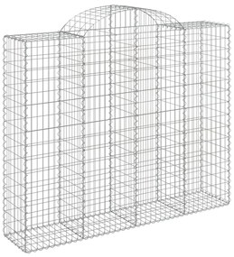 Cestos gabião arqueados 10 pcs 200x50x160/180 ferro galvanizado