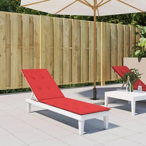 vidaXL Almofadão para cadeira de terraço (75+105)x50x4 cm vermelho