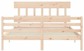 Estrutura de cama King Size com cabeceira madeira maciça