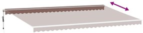 Toldo retrátil automático 600x300 cm castanho