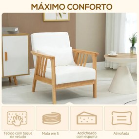 Poltrona Verona com Almofada - Design Nórdico