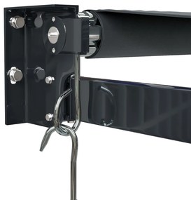 Toldo retrátil 5x3 m tecido e alumínio antracite