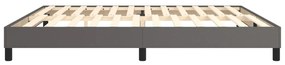Estrutura de cama 200x200cm couro artificial cinzento
