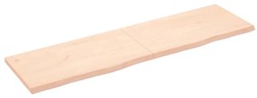 vidaXL Prateleira de parede 180x50x(2-4)cm carvalho maciço não tratado