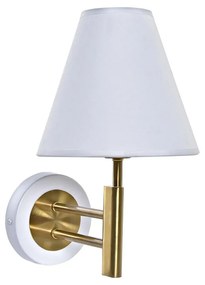 Luminária de Parede Dkd Home Decor 25W Dourado Metal Poliéster Branco 220 V (19 X 25 X 30 cm)